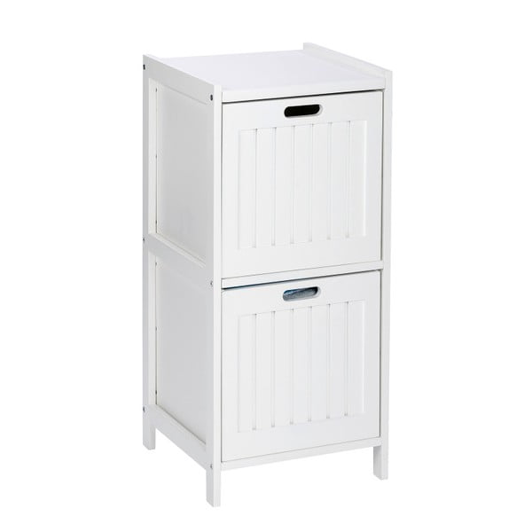 Biała drewniana szafka łazienkowa z 2 szufladami Wenko Oslo-image-2