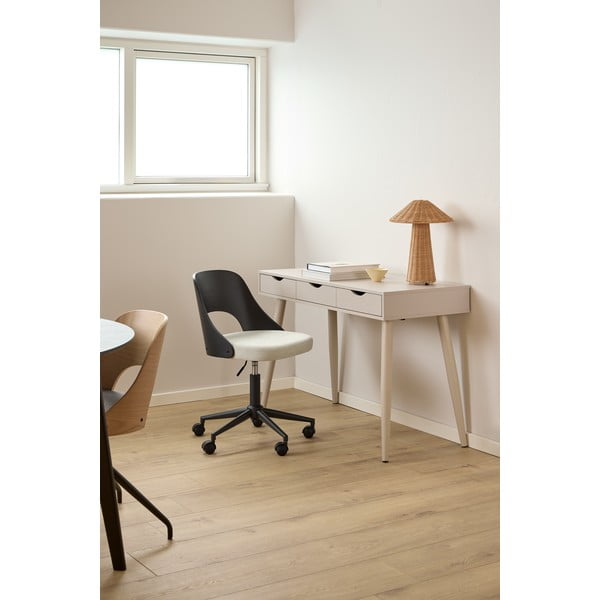 Czarno-beżowe krzesło biurowe Lucy – Actona-image-1