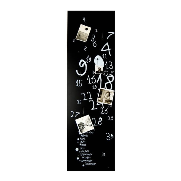 Magnetyczny kalendarz Krok Black, 30x100 cm