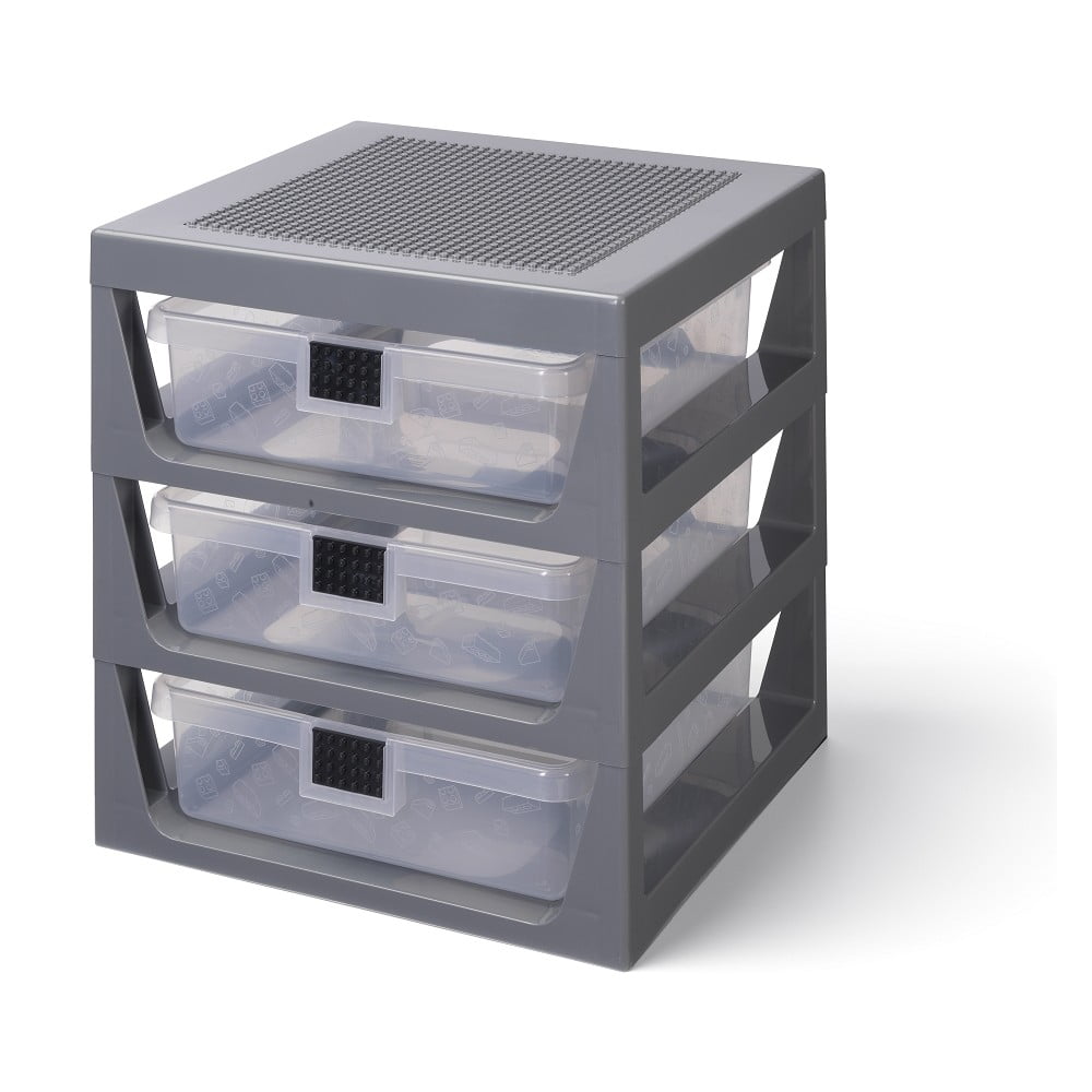 Szary organizer z 3 szufladami Storage - LEGO®