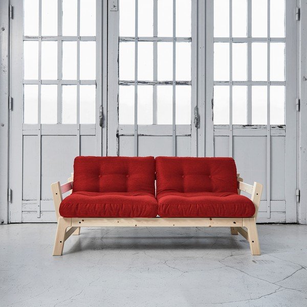 Sofa rozkładana Karup Step Natural/Passion Red-image-1