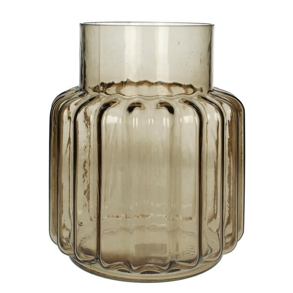 Brązowy szklany wazon HF Living, 25 cm