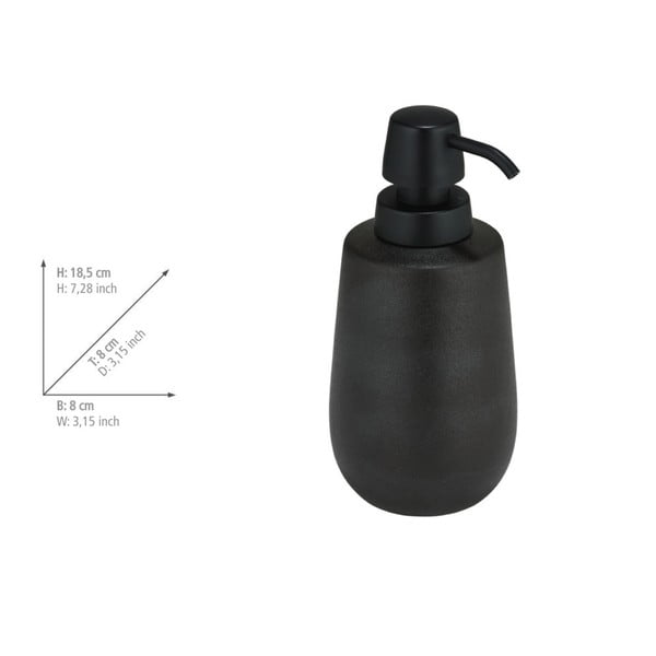 Czarny ceramiczny dozownik do mydła 490 ml Nerno – Wenko-image-1