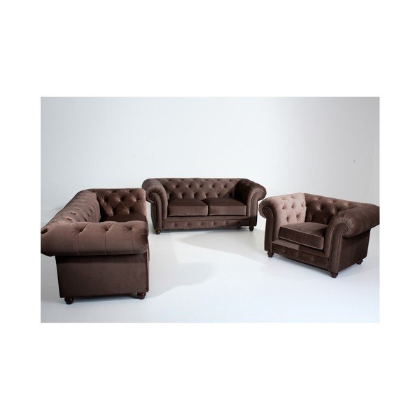 Ciemnobrązowa sofa Max Winzer Orleans Velvet, 196 cm-image-1