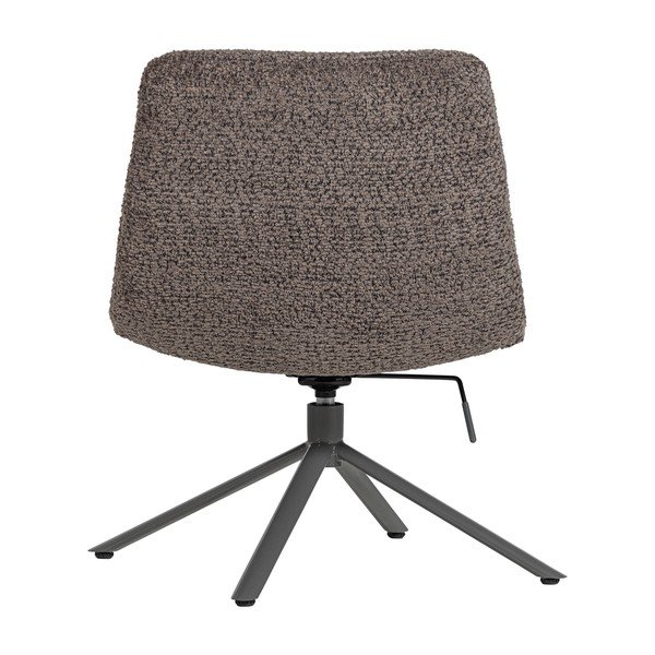 Brązowy obrotowy fotel z materiału bouclé Soren – WOOOD-image-4