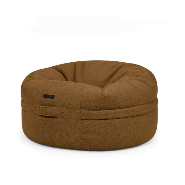 Brązowy worek do siedzenia z materiału bouclé Roll 105 – SLOWDOWN