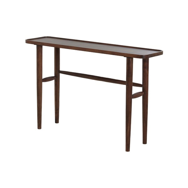 Brązowa konsola z litego drewna akacjowego 30x120 cm Qiano – Light & Living-image-2