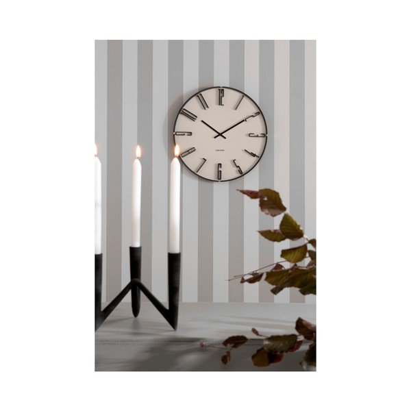 Biały zegar ścienny Karlsson Sentient, ⌀ 40 cm-image-2