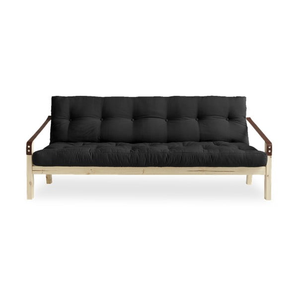 Sofa rozkładana z ciemnoszarym obiciem Karup Design Poetry Natural/Dark Grey