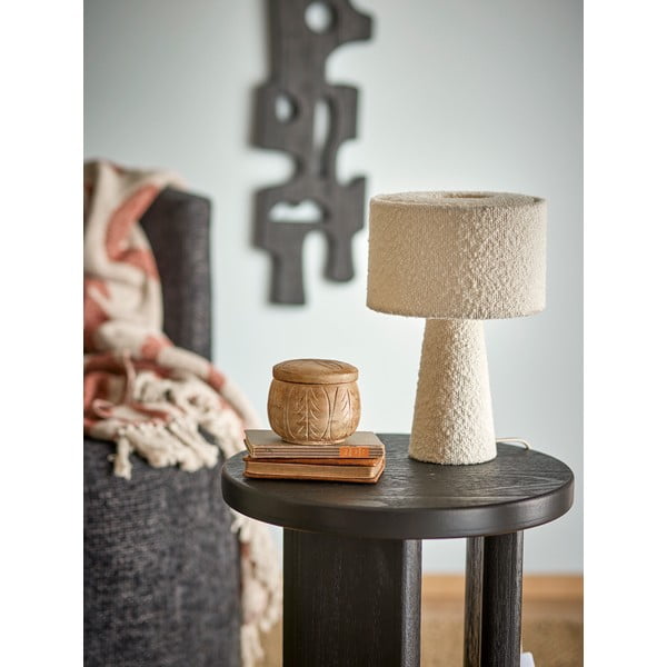 Biała lampa stołowa z tekstylnym kloszem (wysokość 30 cm) Emmie – Bloomingville-image-3