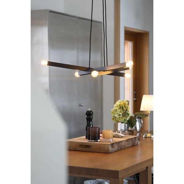 Czarna metalowa lampa wisząca Stack – Markslöjd-image-2