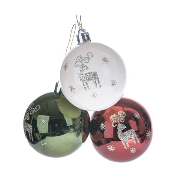 Plastikowe bombki zestaw 3 szt. ø 6 cm – Dakls