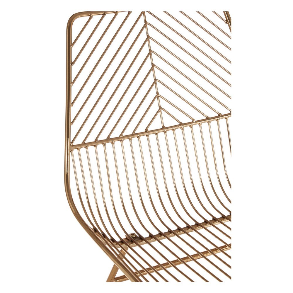 Metalowe krzesło w kolorze złota District – Premier Housewares (zdjęcie 8)