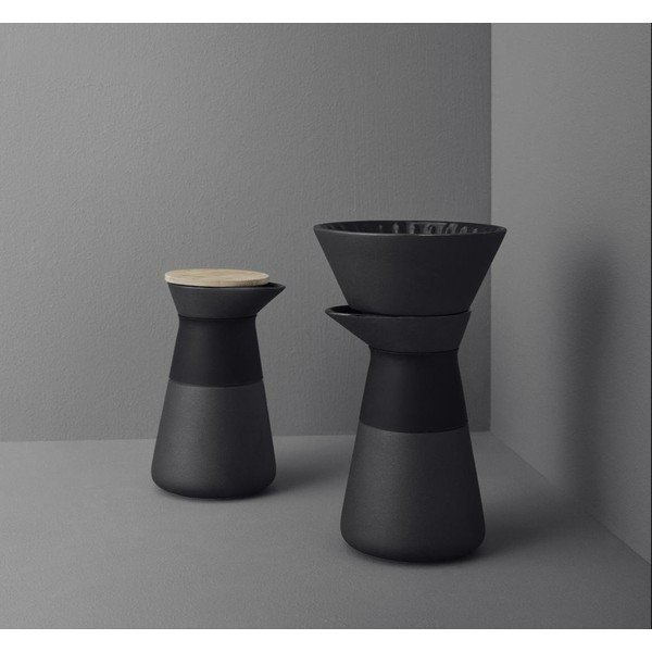 Czarna kamionkowa kawiarka 600 ml Theo – Stelton-image-1
