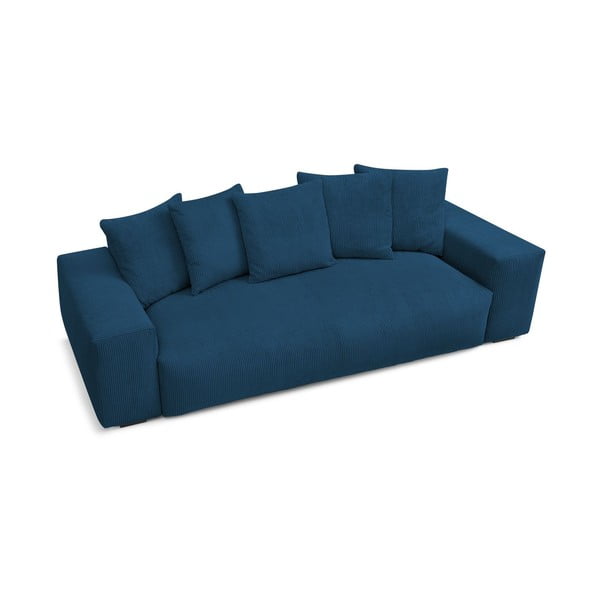 Ciemnoniebieska sztruksowa sofa 280 cm Voltaire – Bobochic Paris-image-3