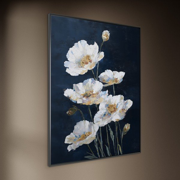 Obraz drukowany z ramą w zestawie 60x80 cm White Poppies – Styler-image-2