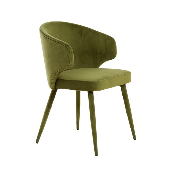 Zielone tapicerowane fotele jadalniane zestaw 2 szt. Kosaka – Light & Living