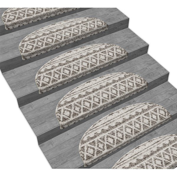 Szare dywaniki na schody zestaw 16 szt. 65x20 cm Cottage Warmth – Vitaus-image-1