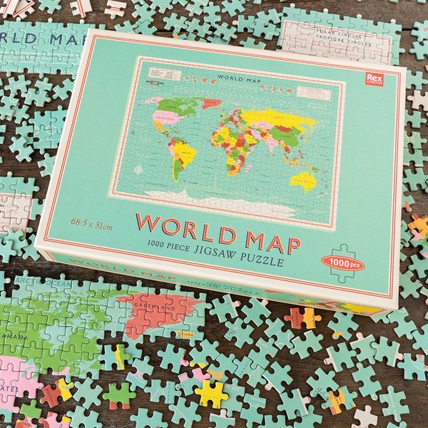 Puzzle (liczba elementów 1000) World Map – Rex London-image-1