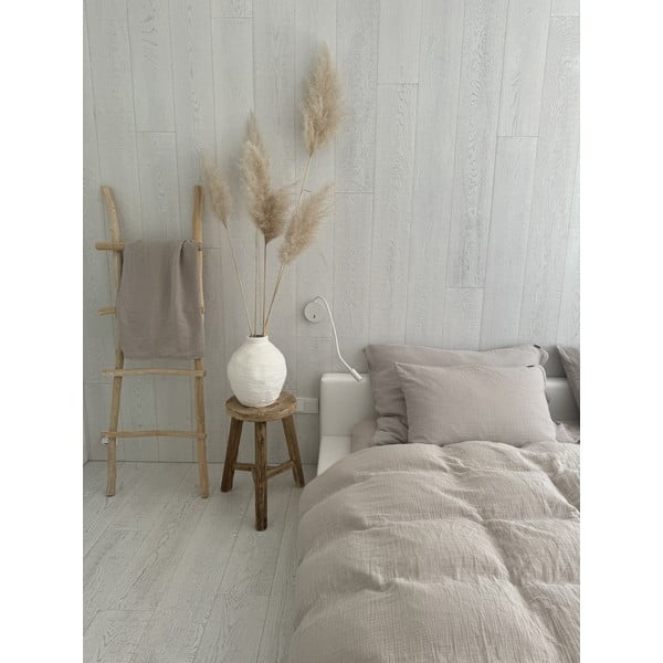 Beżowa pościel dwuosobowa muślinowa 200x200 cm Plain Muslin – Butter Kings