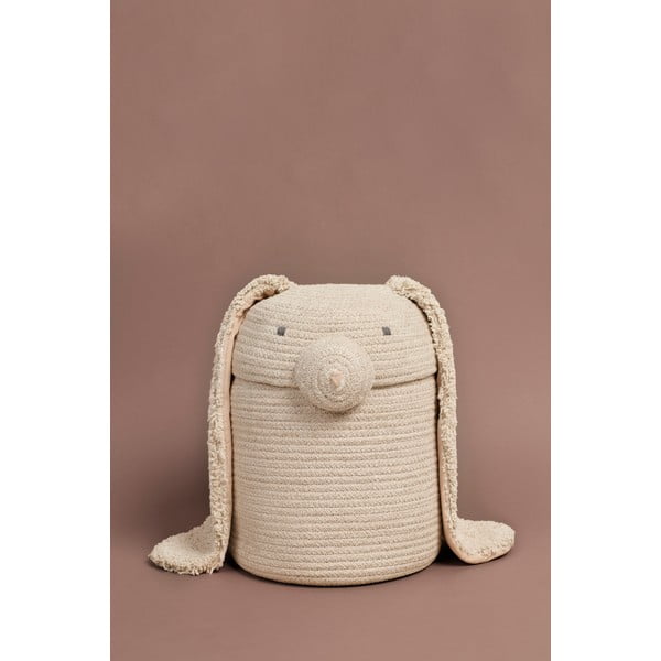 Kremowy tekstylny dziecięcy kosz na zabawki ø 25x30 cm Rita the Rabbit – Lorena Canals-image-4