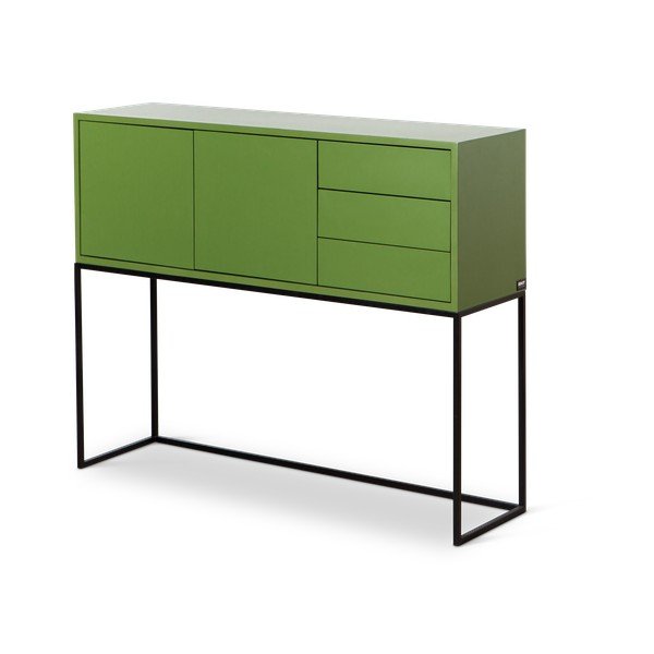 Zielona niska komoda 113x88,5 cm Scott – Really Nice Things-image-2