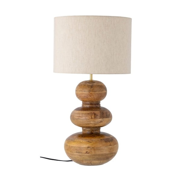 Brązowa lampa stołowa z tekstylnym kloszem (wys. 66 cm) Diwa – Bloomingville