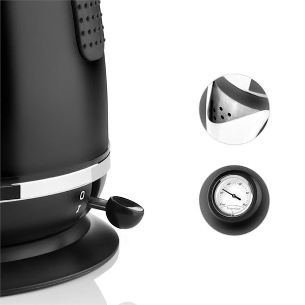 Czarny czajnik elektryczny Klarstein Aquavita Chalet-image-3