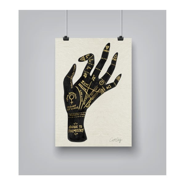 Plakat Americanflat Palmistry in gold by Cat Coquillette, 30x42 cm