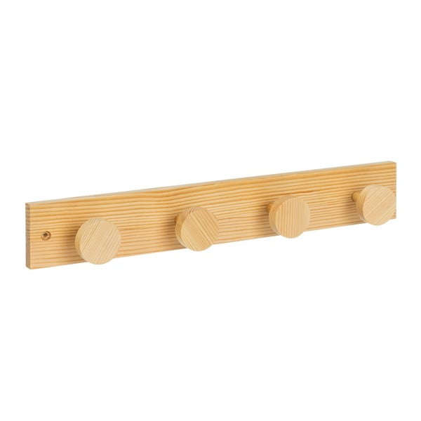 Wieszak ścienny z litego drewna sosnowego w naturalnym kolorze 40 cm Anillos – Casa Selección