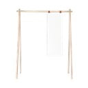 Wieszak z drewna sosnowego z lustrem Karup Design Hongi Natural