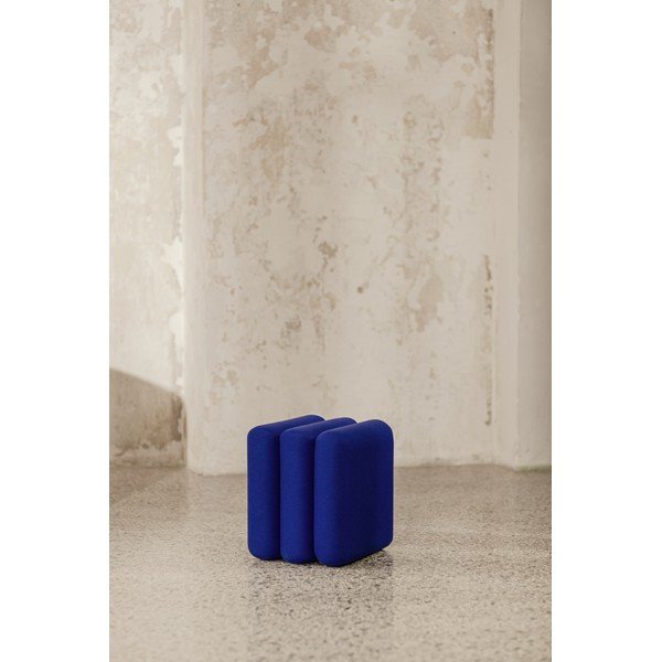 Niebieski wełniany puf Radd – noo.ma-image-1