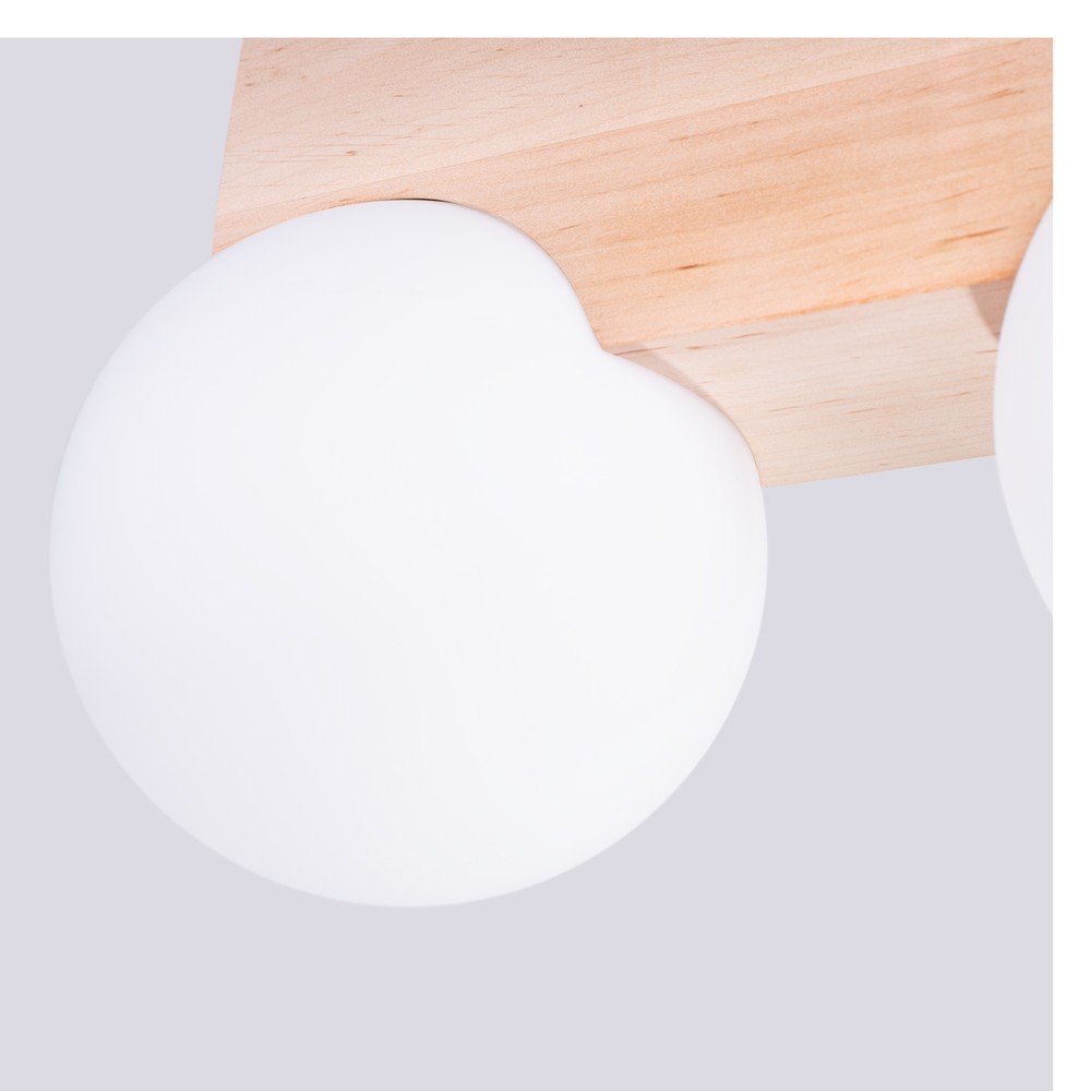 Biało-naturalna lampa sufitowa ze szklanym kloszem ø 12 cm Solum – Sollux (zdjęcie 5)