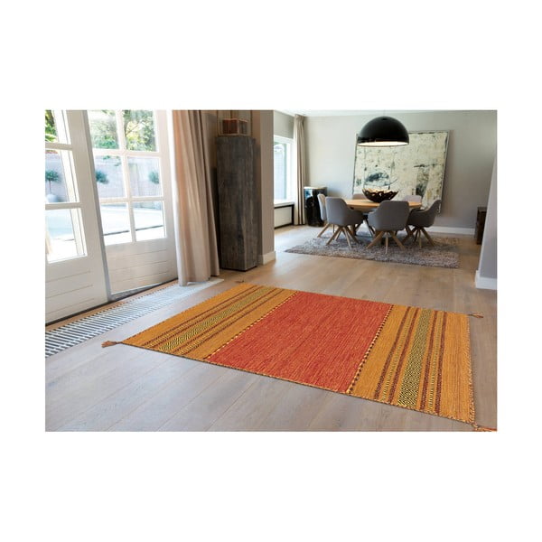 Bawełniany ręcznie wykonany dywan Arte Espina Navarro 2918 Terra, 60x90 cm