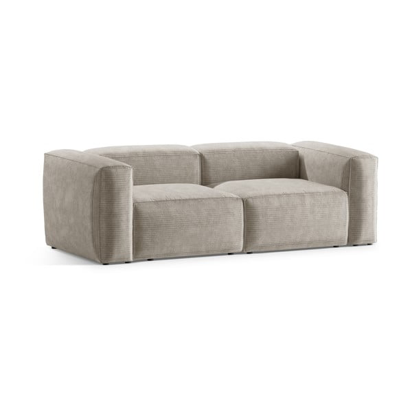 Beżowa sztruksowa sofa 224 cm Bergamo – Cosmopolitan Design-image-2