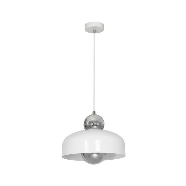 Biała lampa wisząca Harald Uno