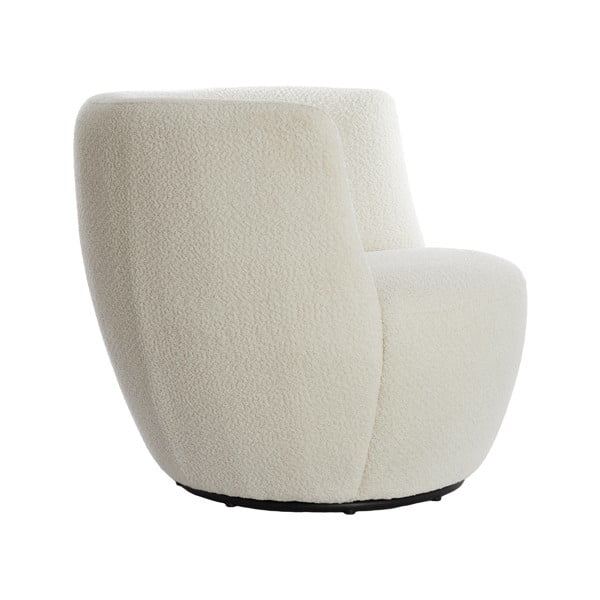 Biały fotel z materiału bouclé Senja – Light & Living-image-3