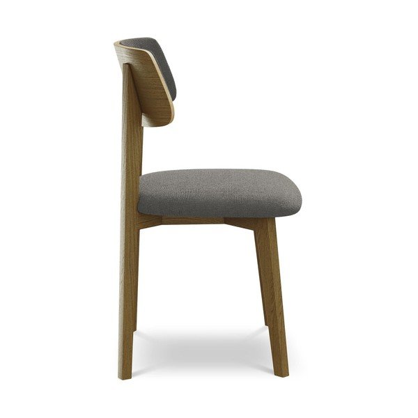 Szare krzesło z litego drewna Niu – Makamii-image-2