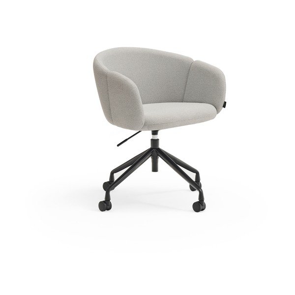 Jasnoszare tapicerowane krzesło biurowe Add – Teulat