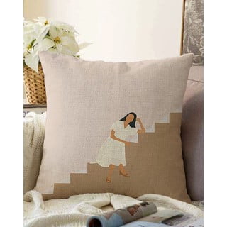 Poszewka na poduszkę z domieszką bawełny Minimalist Cushion Covers Vacation, 55x55 cm