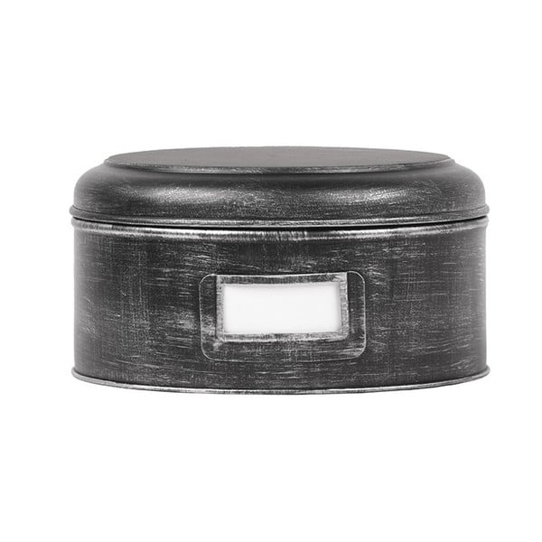 Czarny pojemnik metalowy LABEL51 Antigue, ⌀ 25 cm
