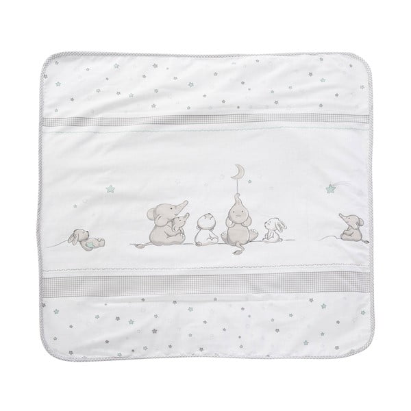 Biało-szary koc dziecięcy z mikropluszu 80x80 cm Sternenzauber – Roba-image-3