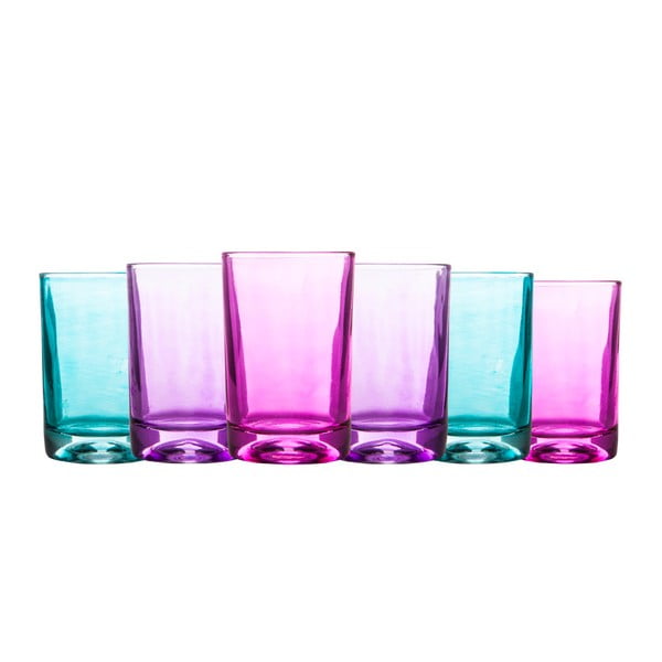 Zestaw 6 kolorowych szklanek Azra