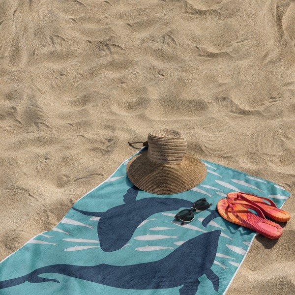 Niebieski ręcznik plażowy 90x180 cm Dolphin – DecoKing-image-4