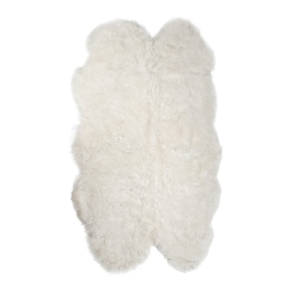 Biały futrzany dywan z owczej skóry Arctic Fur Lago, 180x115 cm