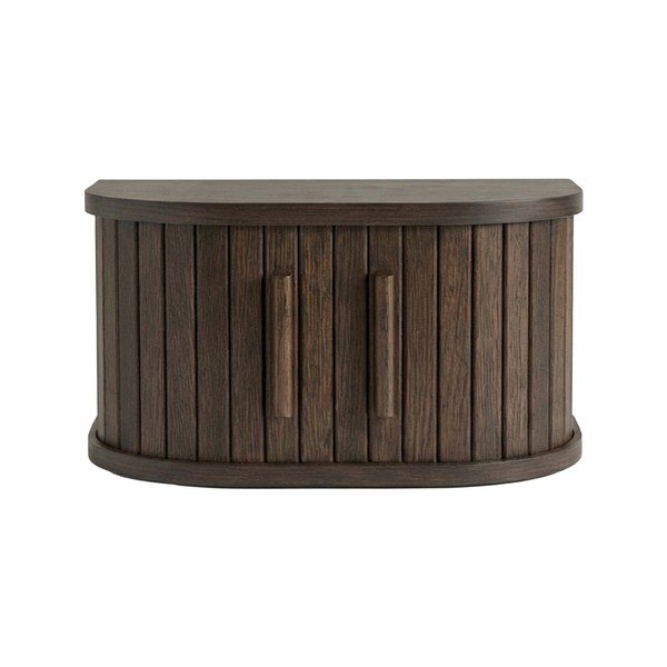 Szafka nocna w dekorze dębu wisząca/z półką w ciemnym naturalnym kolorze Meta – Unique Furniture-image-1