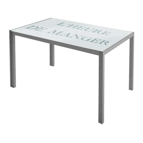 Biały stół ze szklanym blatem 13Casa Dahl