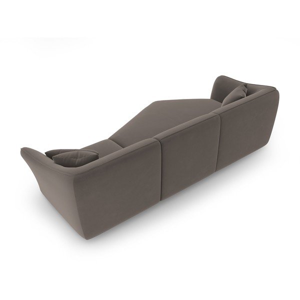 Brązowy aksamitny narożnik Tokyo – Cosmopolitan Design-image-4