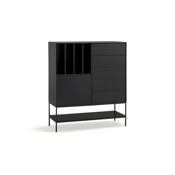Czarna szafka 120x140x45 cm Platt – Teulat-image-2