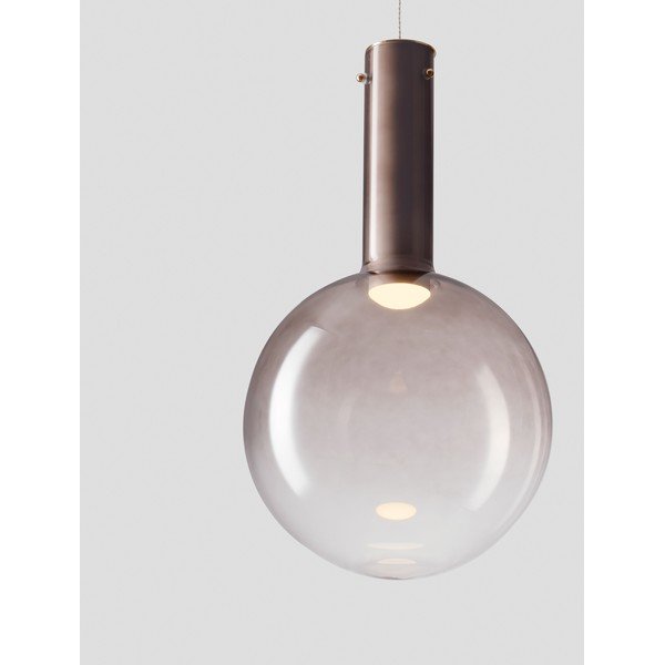 Brązowa szklana lampa wisząca LED ze ściemniaczem ø 30 cm Nostos – Nova Luce-image-1